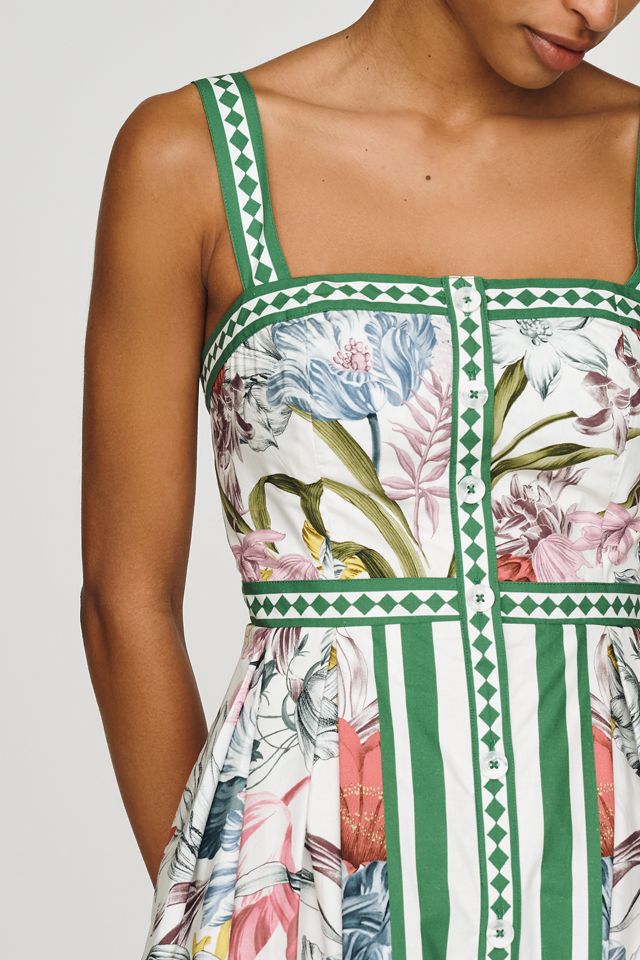 knee length dresses for ladies Maeve Pleated Midi Dress: Floral Midi Dress, Sundress, Plisse Dress, Blue  Midi, Green Midi, Summer Dress