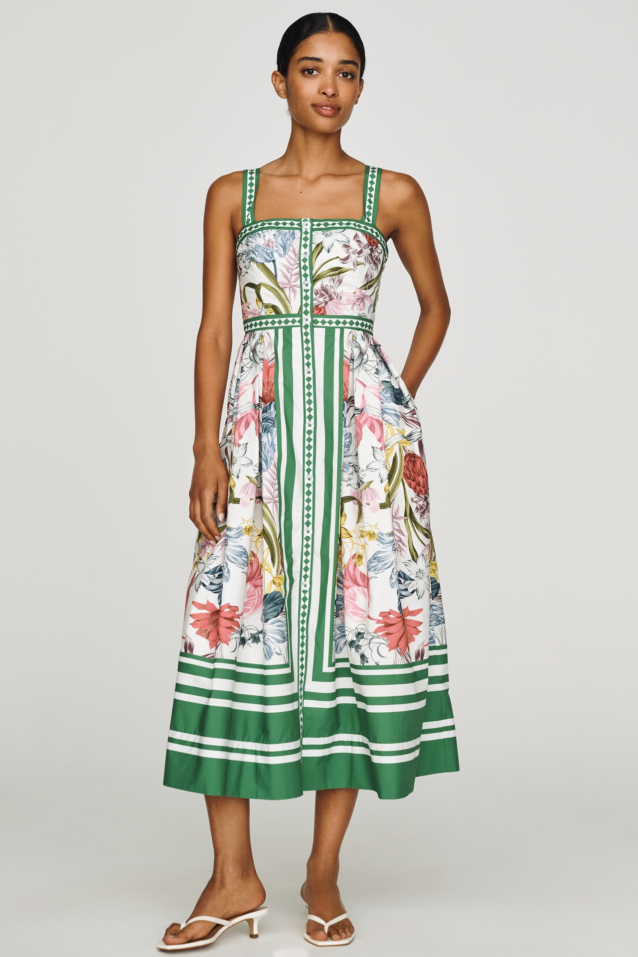 Maeve Cotton Printed Midi Dress
