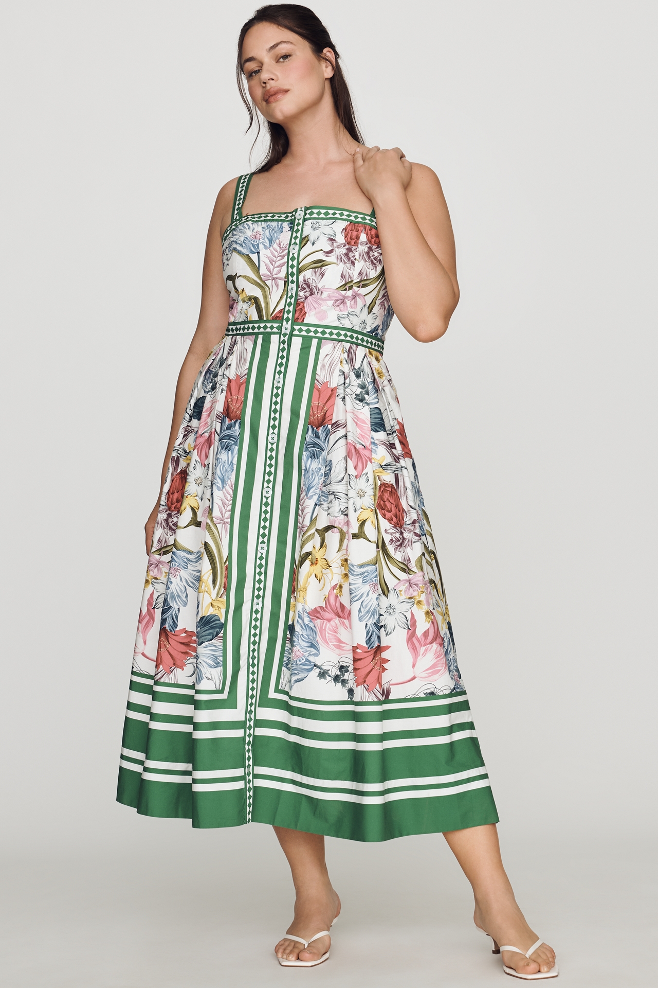 Maeve Cotton Printed Midi Dress