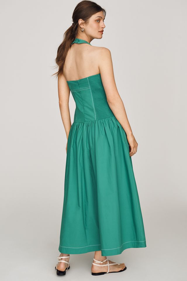 Maeve Poplin Halter Midi Dress #1