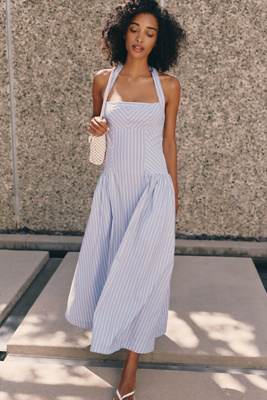 halter mesh midi dress anthropologie Halter Mesh Midi Dress