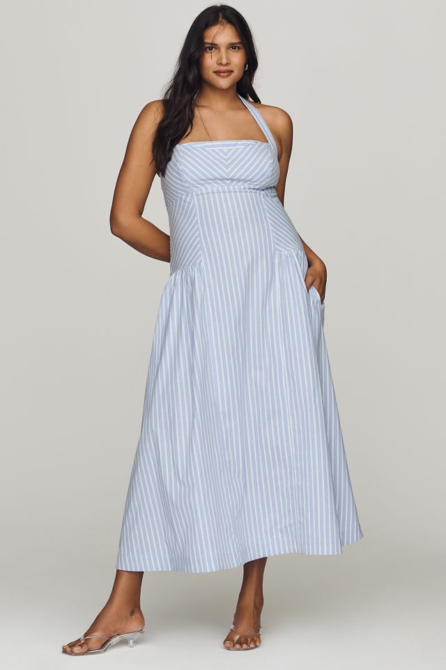Maeve Poplin Halter Midi Dress #3