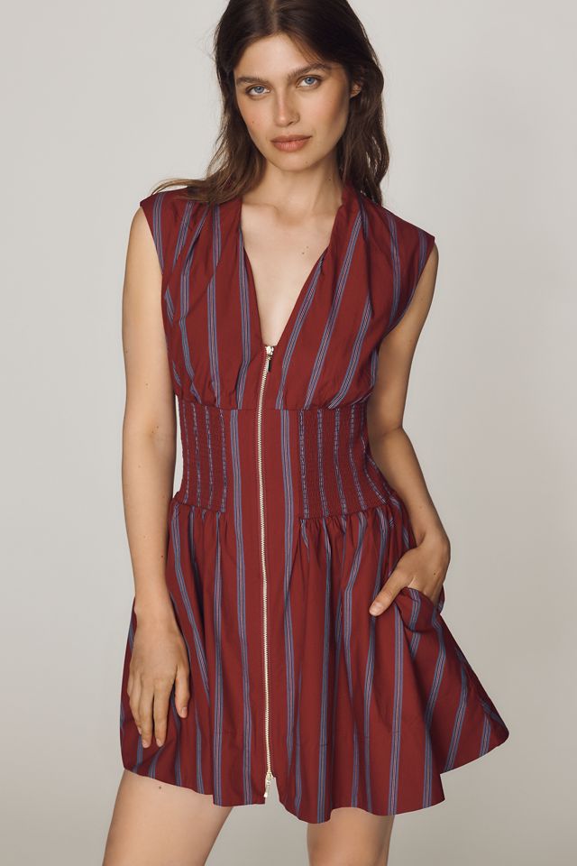 Tommie Front-Zip Mini Shirtdress #2