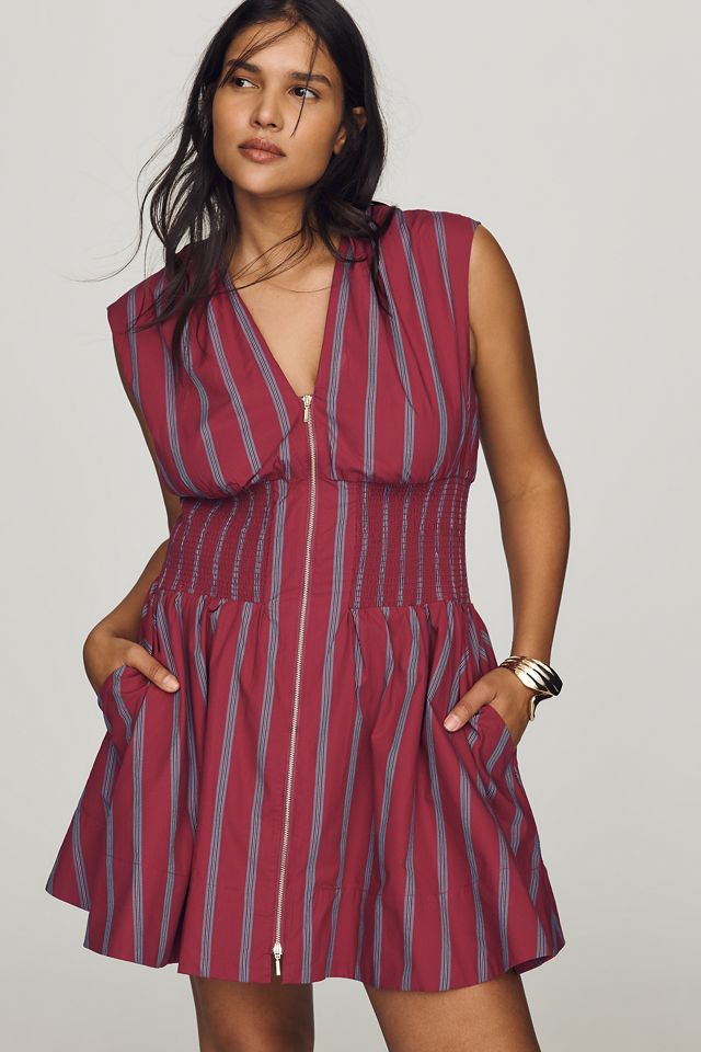 Tommie Front-Zip Mini Shirtdress #4