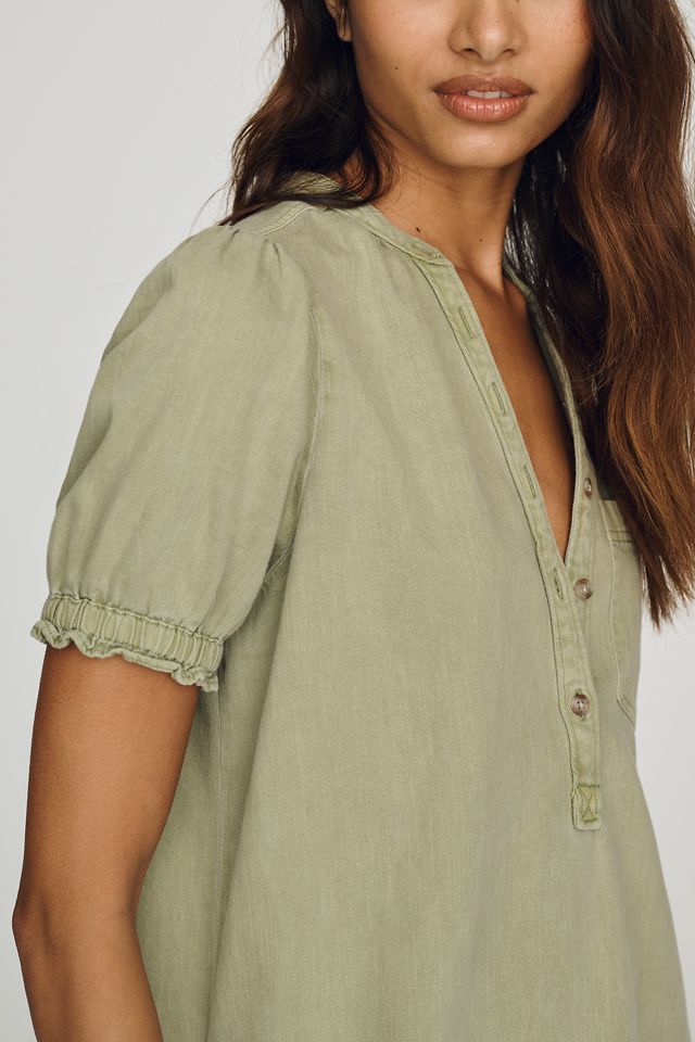 Aly Puff-Sleeve Mini Dress by Pilcro #1