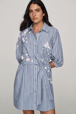 The Mona Mini Shirt Dress By Maeve