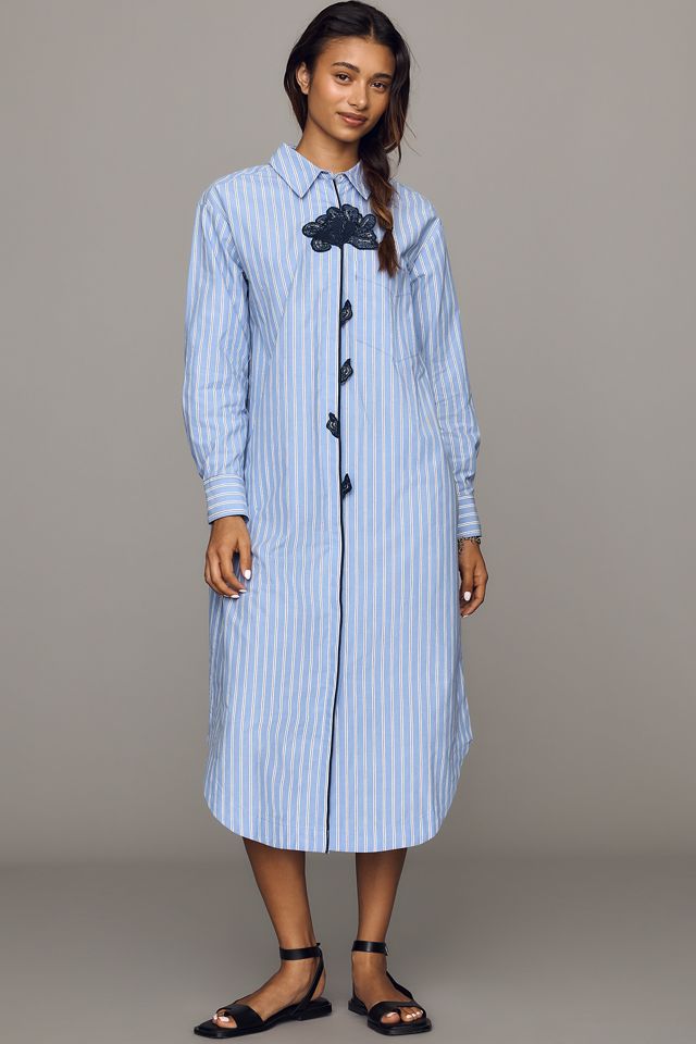 Maeve Soren Long-Sleeve Maxi Shirtdress | Anthropologie
