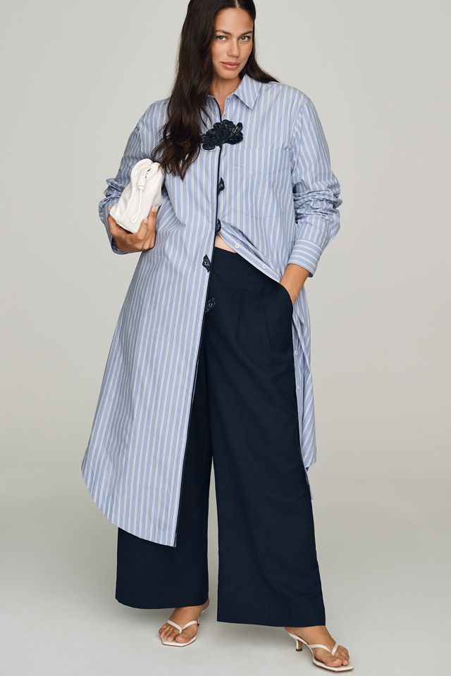 Maeve Soren Long-Sleeve Midi Shirtdress #5