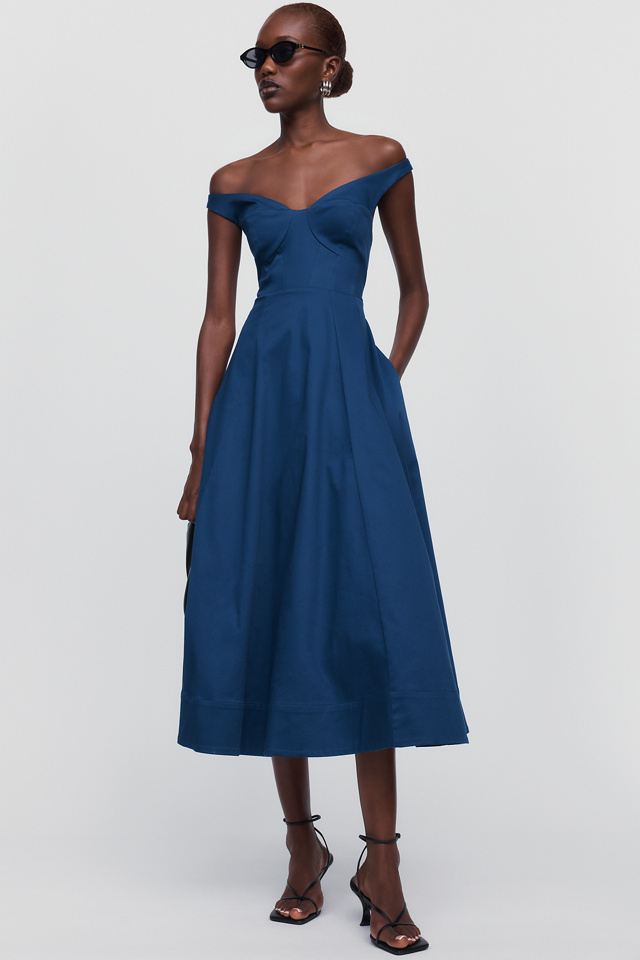 Maeve Sateen Midi Dress