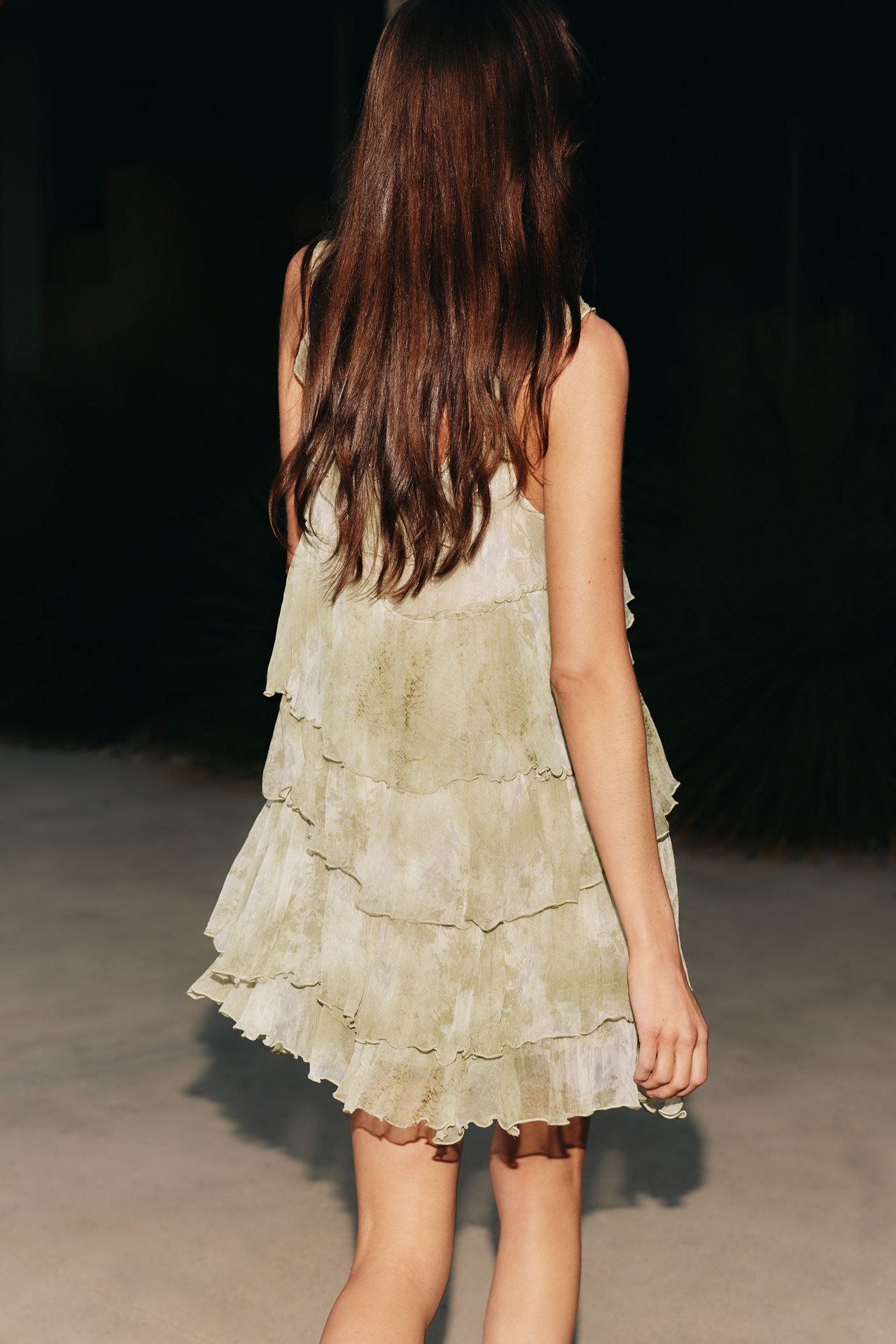 By Anthropologie Layered Ruffle Mini Dress