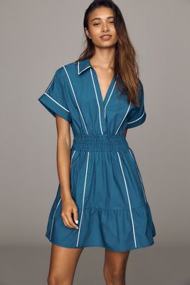 english factory striped kaftan mini dress English Factory - Striped Kaftan Mini Dress