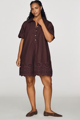 By Anthropologie Pollie 100% Cotton Swing Mini Dress