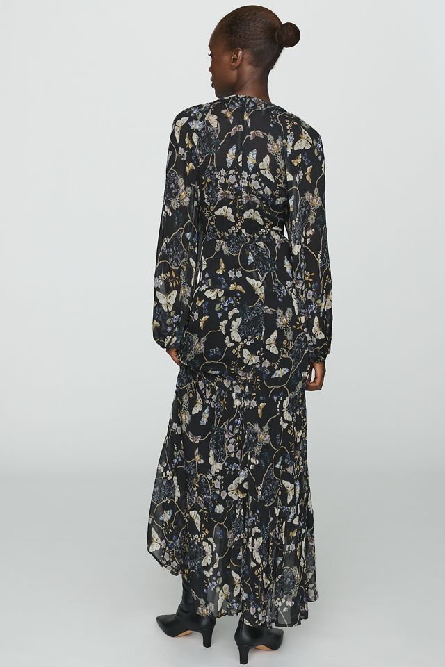 By Anthropologie Sheer Chiffon Maxi Dress #1