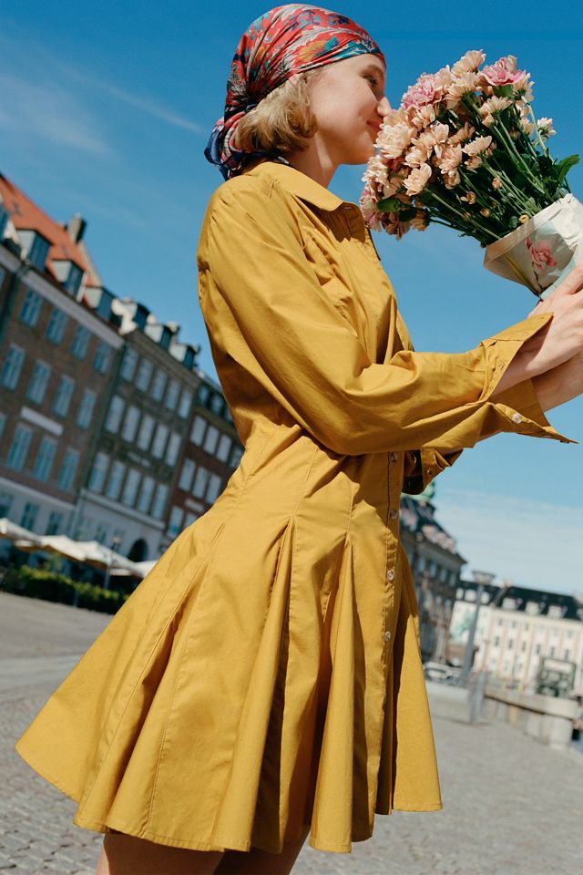 Maeve Godet Mini Shirtdress #2