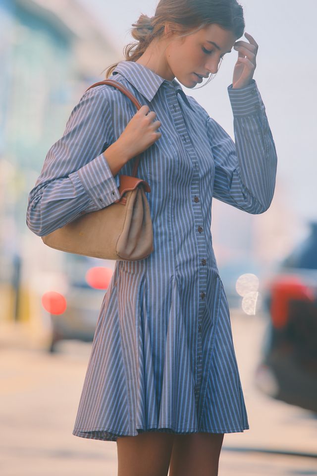 Maeve Godet Mini Shirtdress #1