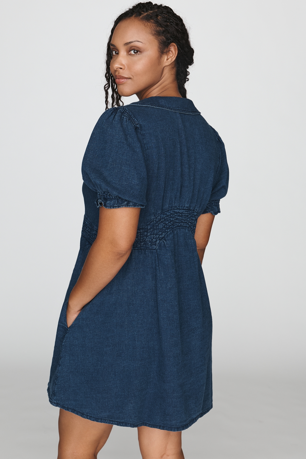 Pilcro Keira 100% Cotton Denim Mini Dress