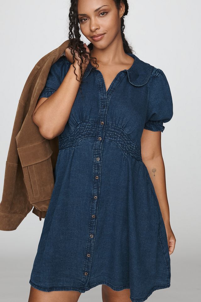 Pilcro Keira 100% Cotton Denim Mini Dress #4