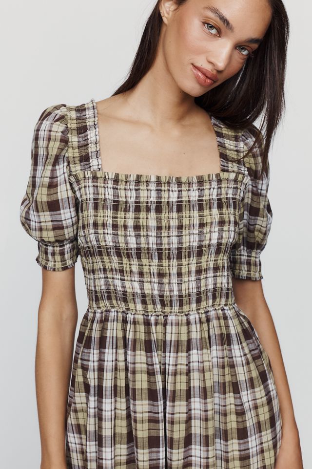 El Vestido Midi Peregrine con Mangas Abullonadas #1