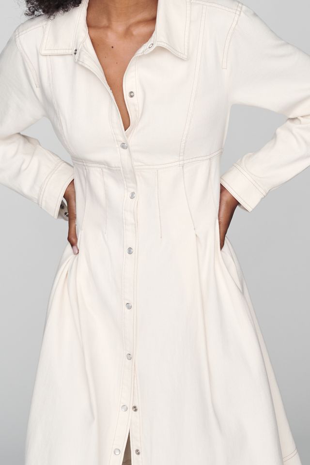 Pilcro Denim Waisted Midi Shirtdress #3