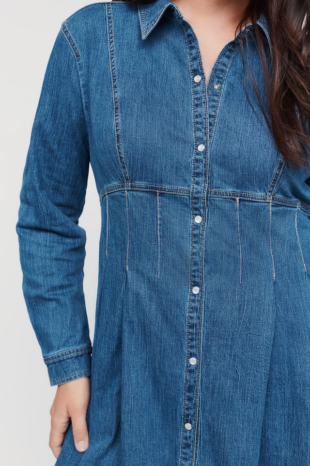 Pilcro Denim Waisted Midi Shirtdress #6