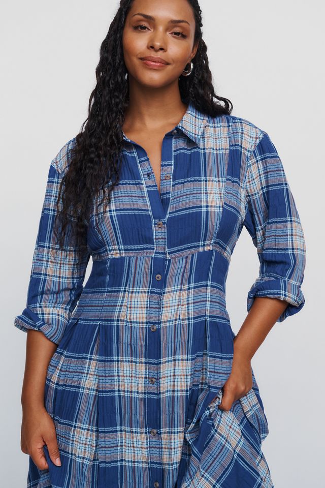 Pilcro Denim Waisted Midi Shirtdress #5