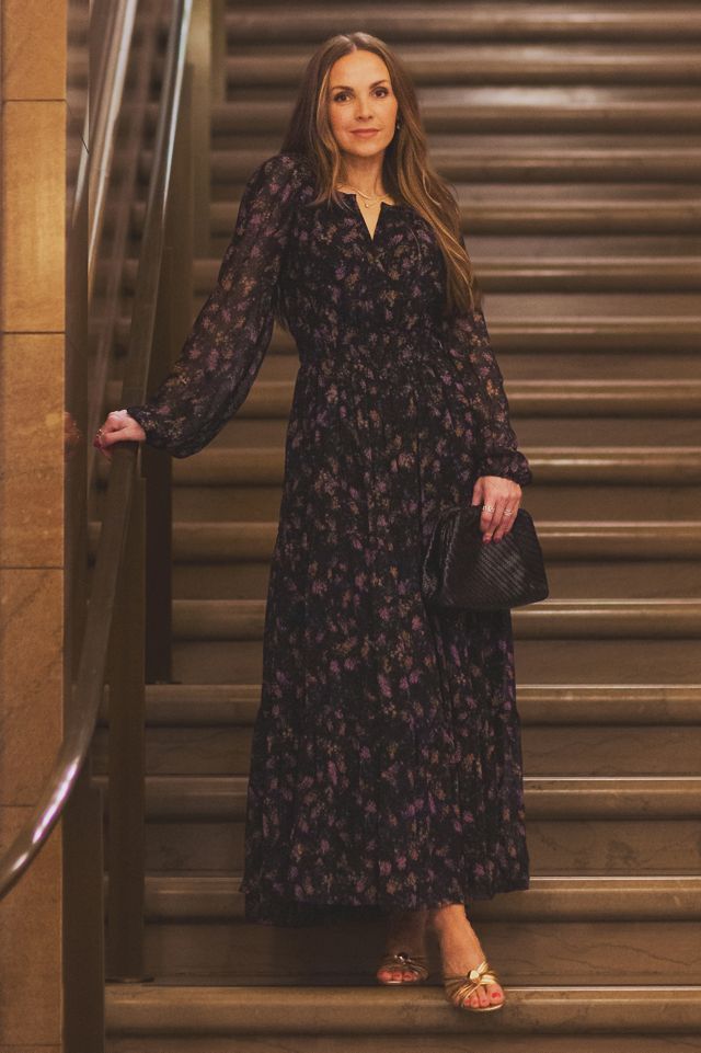@merricksart x By Anthropologie Somerset Chiffon Maxi Dress #4