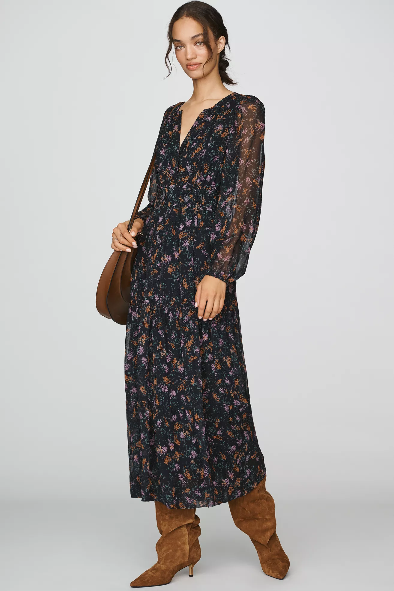 @merricksart x Anthropologie Somerset Chiffon Maxi Dress