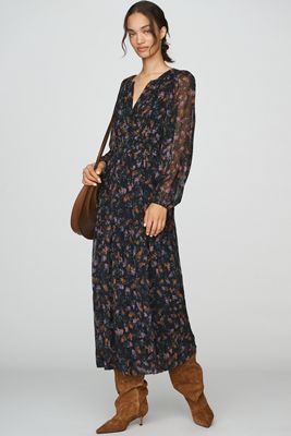 @merricksart x Anthropologie Somerset Chiffon-Maxikleid