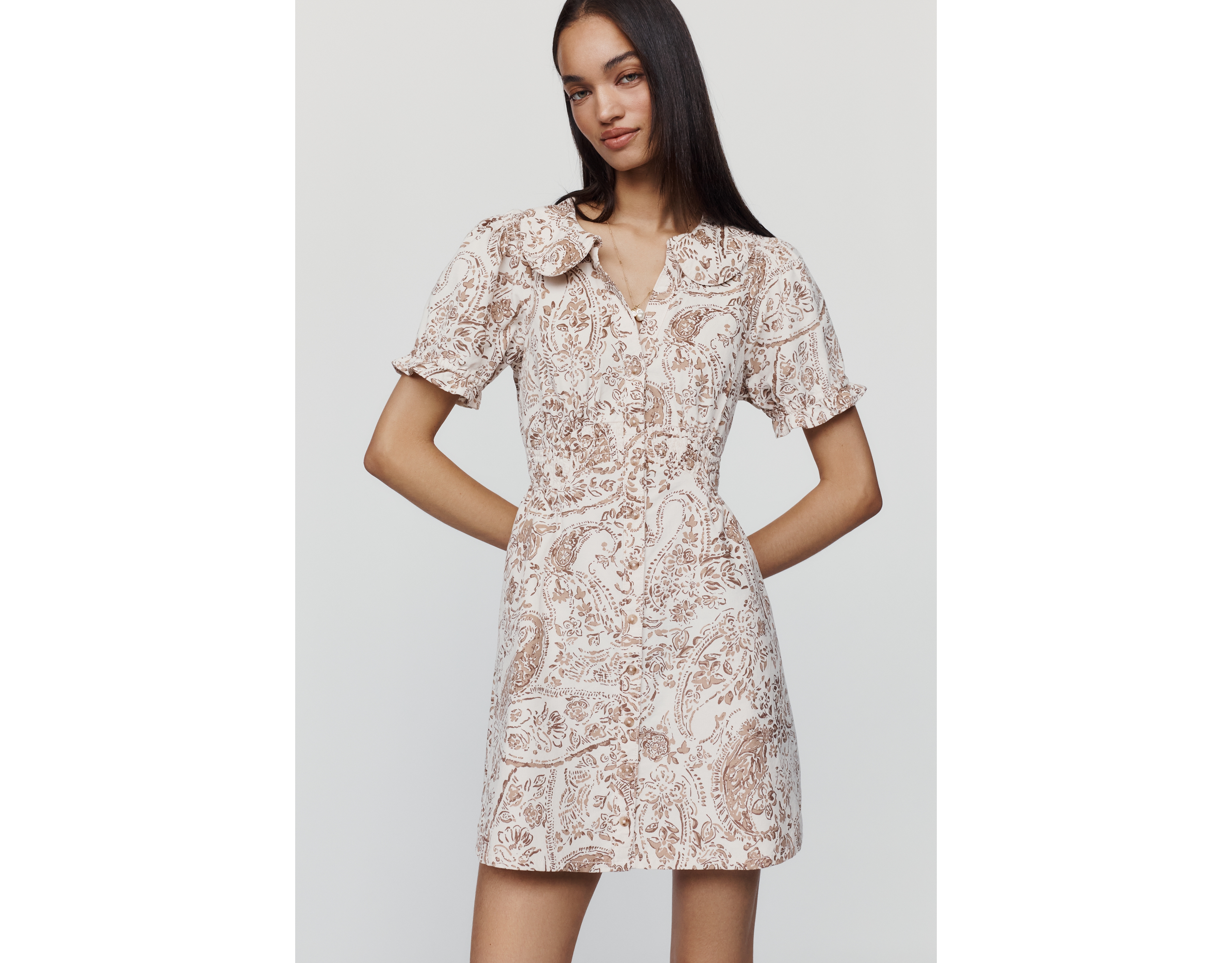 Pilcro Keira 100% Cotton Corduroy Mini Dress