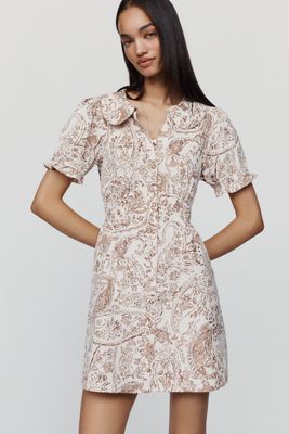 Mini-robe en velours côtelé de coton Keira Pilcro