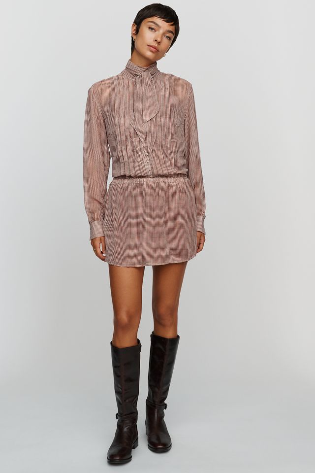 By Anthropologie Tie-Neck Mini Dress #2