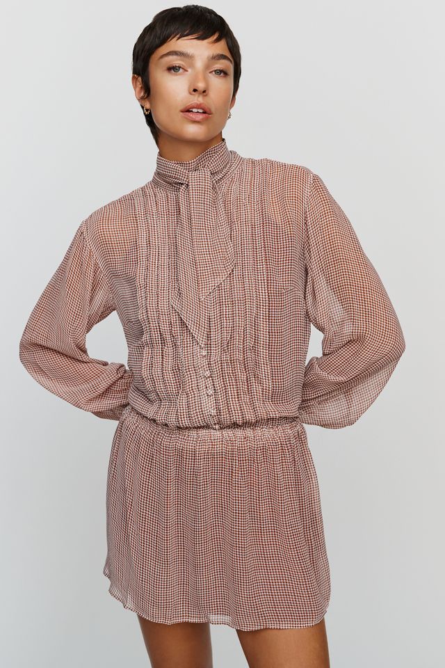By Anthropologie Tie-Neck Mini Dress #1