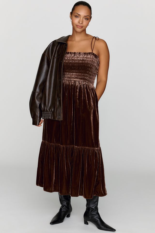 Das Peregrine Samt-Midikleid #4