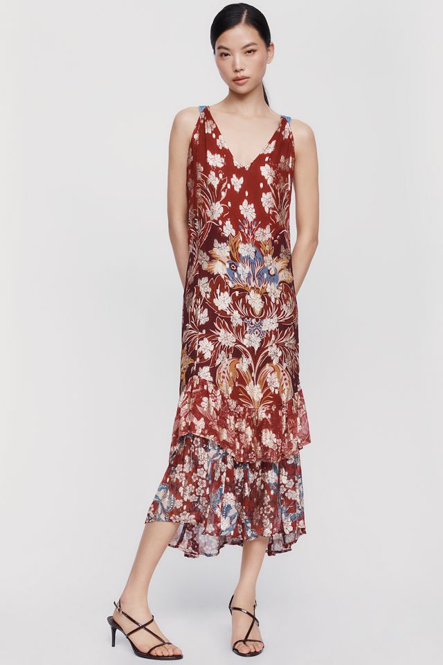 Robe midi à volants à fleurs Ramona @loverlygrey x Anthropologie #2
