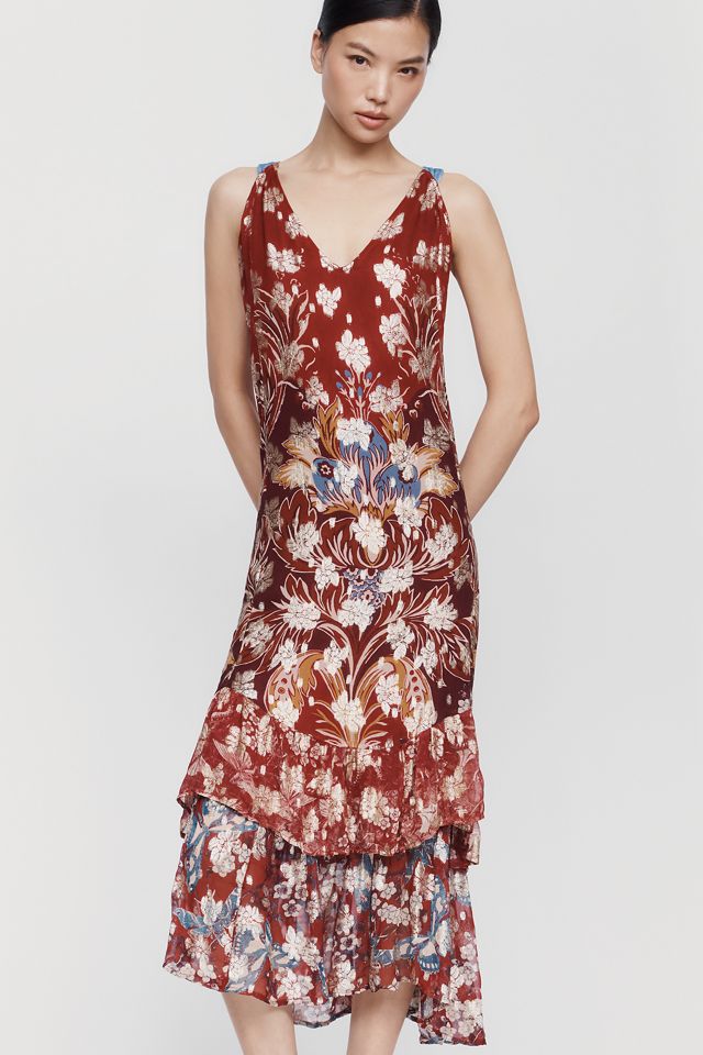 Robe midi à volants à fleurs Ramona @loverlygrey x Anthropologie #4