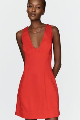 Vestido Mini Maeve sin Mangas con Cuello Redondo