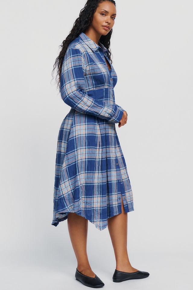Pilcro Plaid Waisted Midi Shirtdress #6