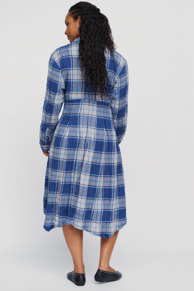 Pilcro Plaid Waisted Midi Shirtdress #7