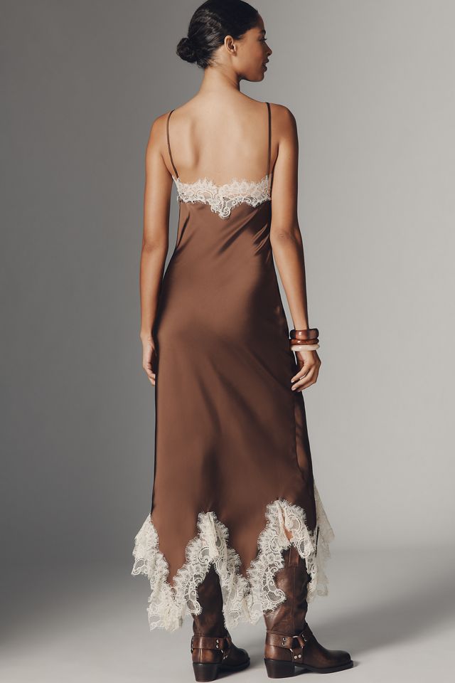 RMN Studio Satin Lace Slip Dress #2