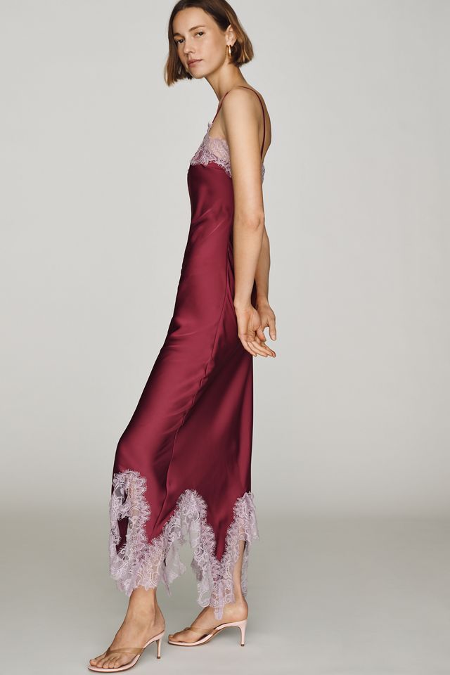 RMN Studio Satin Lace Slip Dress #1