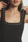 RMN Studio Sleeveless Grommet Whipstitch Mini Dress