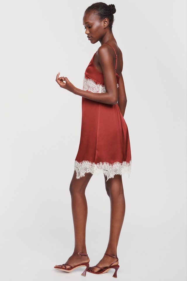 RMN Lara Lace-Trim Mini Slip Dress #2
