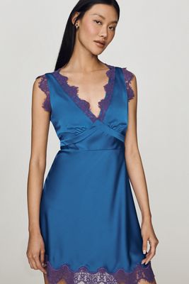 RMN Esme Lace-Trim Mini Dress