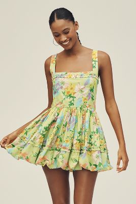 Love The Label Berkeley Sleeveless Square-neck Bubble Mini Dress