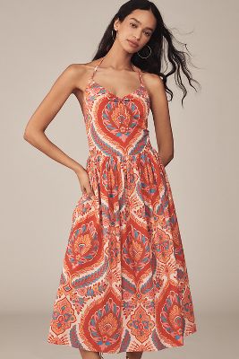 Love The Label Rita Halter A-line Midi Dress