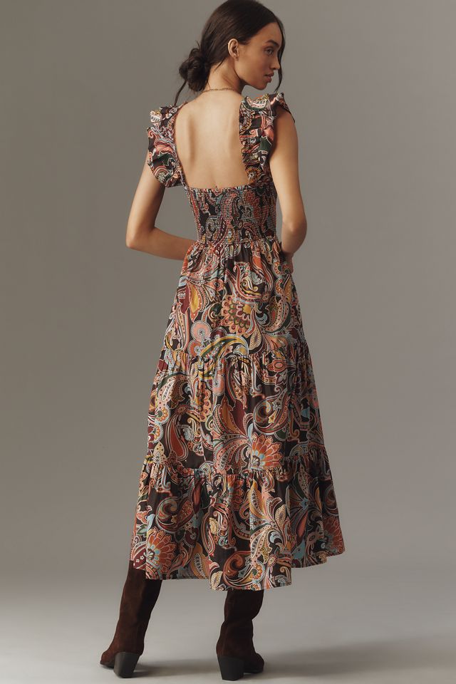 Love The Label Linsey Ruffle-Sleeve Midi Dress #1