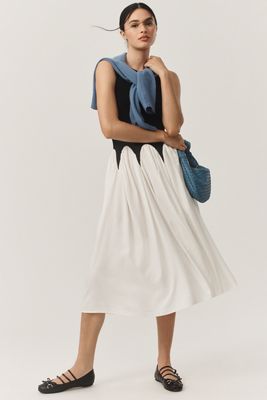 Siempre Michelle Sleeveless Colorblock Midi Dress