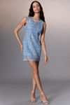 Siempre Sleeveless Sequin Shift Mini Dress