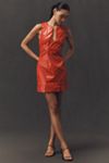 Siempre x Anthropologie Sleeveless Faux Leather Mini Dress