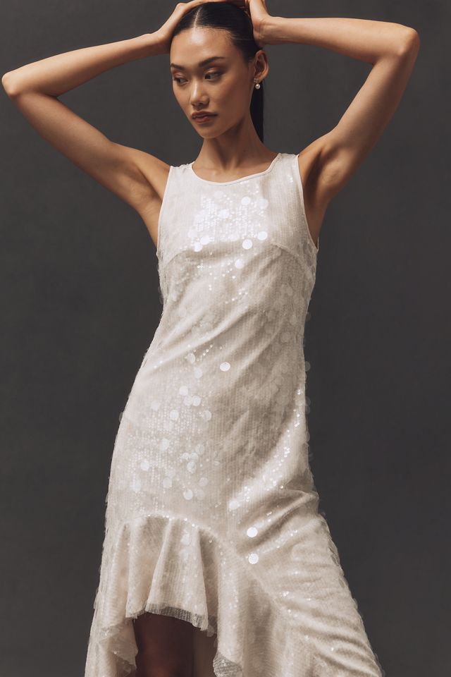 Siempre x Anthropologie Sequin Asymmetrical Dress #1
